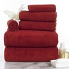 Hastings Home 6-piece 100-percent Cotton Towel Set with 2 Bath Towels, 2 Hand Towels and 2 Washcloths (Burgundy) 833069XXT